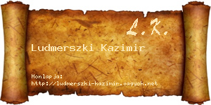 Ludmerszki Kazimir névjegykártya